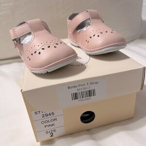 Angel. Birdie T-strap velcor shoes. Pink. Size 2. Toddler 2